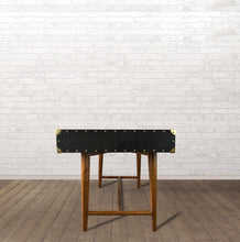 Load image into Gallery viewer, The Edwardian Study Desk in Black Leather
