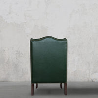 Heritage Wing Chair- Bottle Green