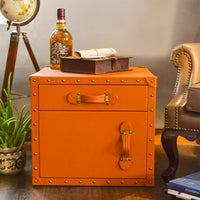 Bed Side Table - Tangerine
