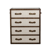 Vintage Trunk Chest of Drawers - Cream