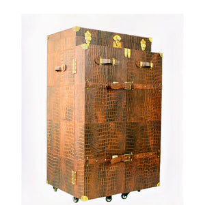 Heritage Club Bar Cart - Vintage Brown Tan