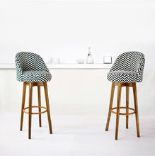 Load image into Gallery viewer, Chevron Bar Stool with Curved Back
