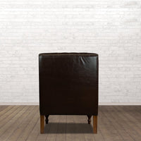 Churchill Leather Reading Chair with Foot Stool