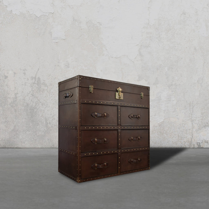 Streamer Trunk Chest of Drawers - Espresso Brown