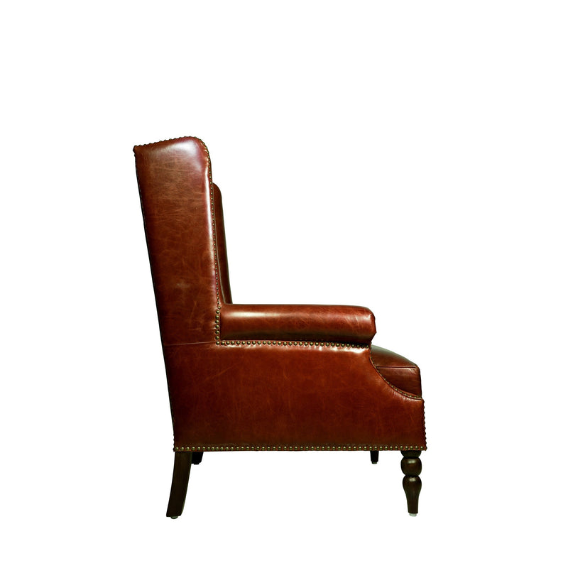 Heritage Wing Reading Chair with Foot Stool