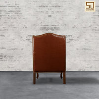 Heritage Wing Chair in Vintage Brown