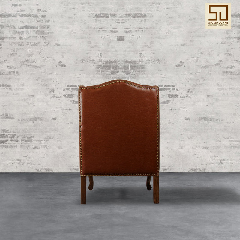 Heritage Wing Chair in Vintage Brown