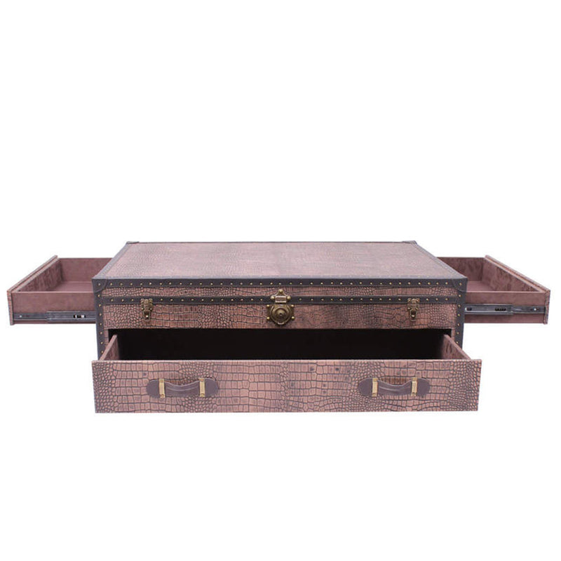 Vintage Streamer Trunk Coffee Table