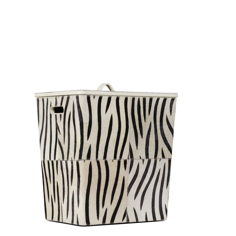 Sofia Genuine Hair-on Leather 20 L Laundry Bin