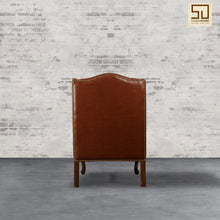 Load image into Gallery viewer, Heritage Wing Chair in Peanut Brown
