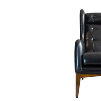 Manhattan High Back Wing Chair - Black