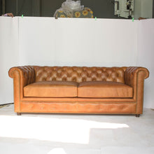 Load image into Gallery viewer, Gentleman&#39;s Club Three Seater Chesterfield Sofa
