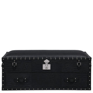 Long Seating and Storage Trunk - Black