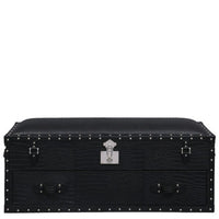 Long Seating and Storage Trunk - Black