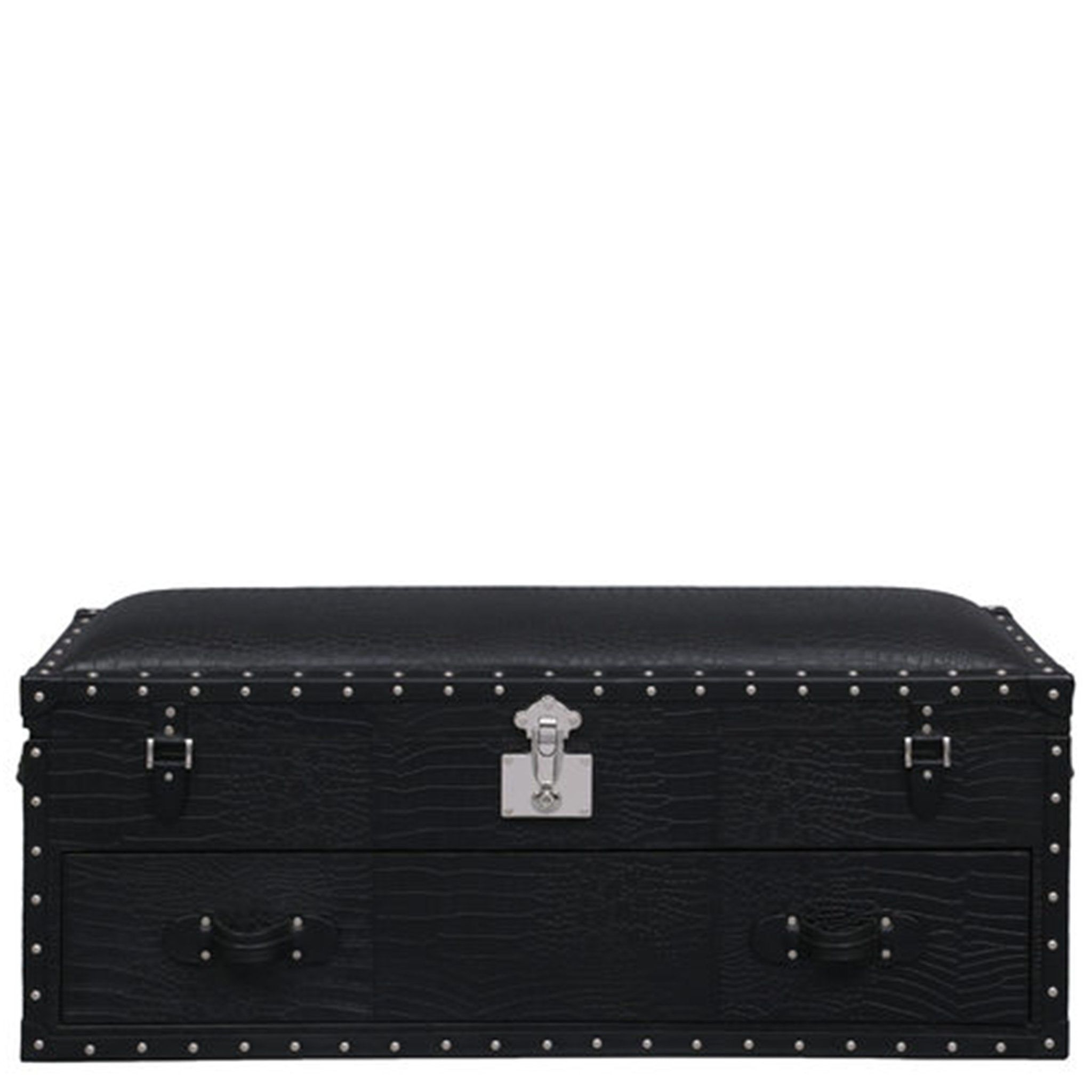 Long Seating and Storage Trunk - Black