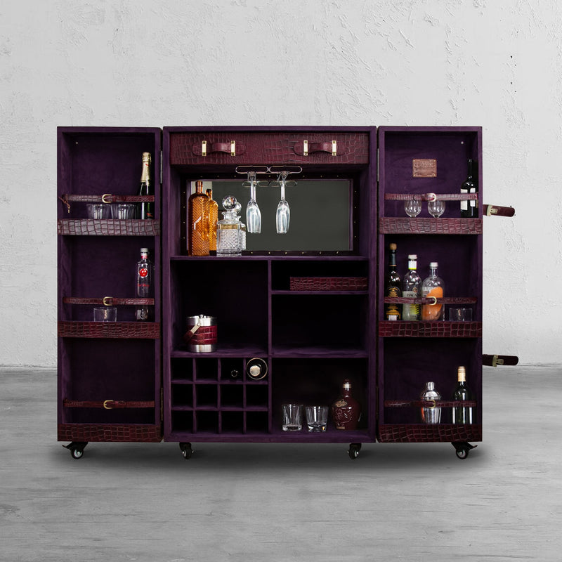 Heritage Trunk Bar - Burgundy