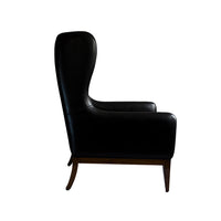 Manhattan High Back Wing Chair - Black