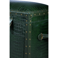 Long Seating and Storage Trunk - Bottle Green