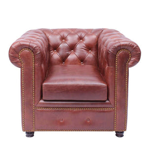 Gentleman's Club Single Seater Chesterfield Sofa