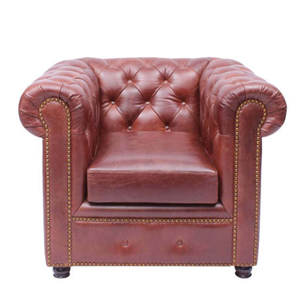 Gentleman's Club Single Seater Chesterfield Sofa