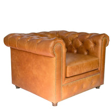 Load image into Gallery viewer, Gentleman&#39;s Club Single Seater Chesterfield Sofa
