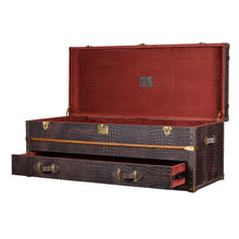 Load image into Gallery viewer, Vintage Streamer Trunk Chest cum Coffee Table
