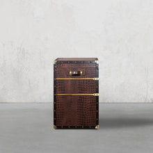 Load image into Gallery viewer, Streamer Trunk Chest of Drawers - Vintage Brown
