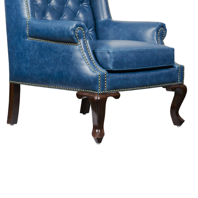 Heritage Wing Chair in Blue