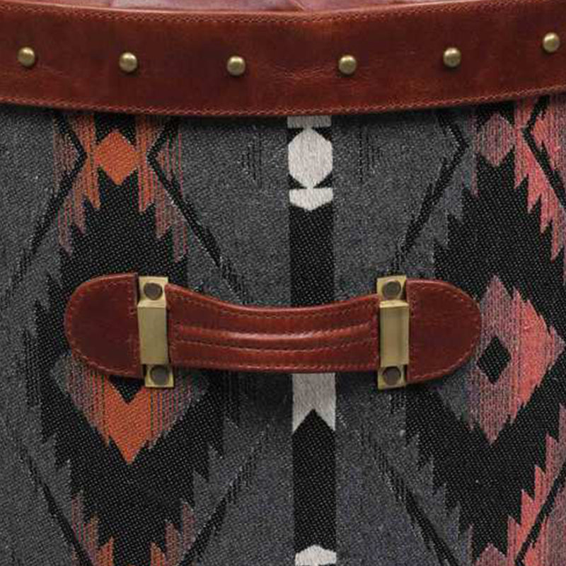 Traditional Textile Round Pouffe