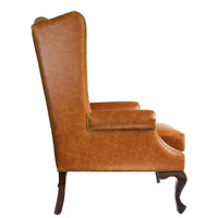 Heritage Wing Chair in Tangerine