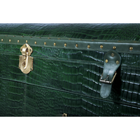 Long Seating and Storage Trunk - Bottle Green