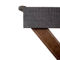 Tray On Stand in Brown Leather
