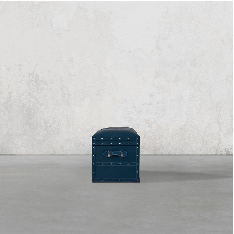 Long Seating and Storage Trunk - Vintage Blue