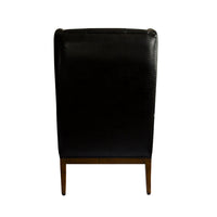 Manhattan High Back Wing Chair - Black
