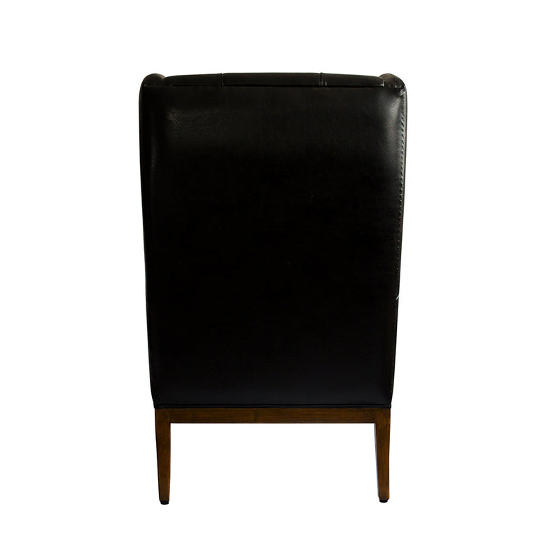 Manhattan High Back Wing Chair - Black
