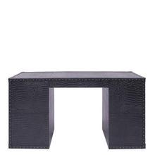 Load image into Gallery viewer, Directors Desk in Black Leather
