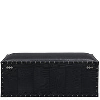 Long Seating and Storage Trunk - Black