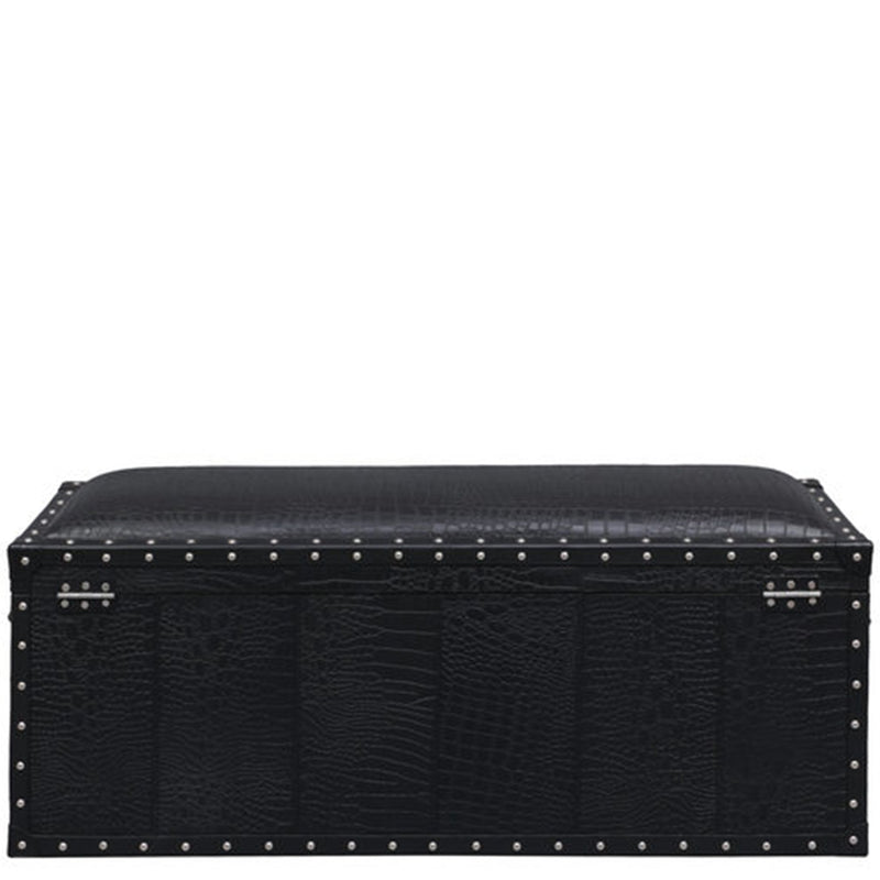 Long Seating and Storage Trunk - Black