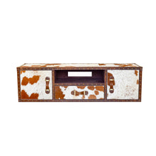 Load image into Gallery viewer, Hair-on Streamer Trunk Plasma TV Console
