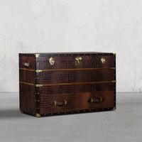 Streamer Trunk Chest of Drawers - Vintage Brown