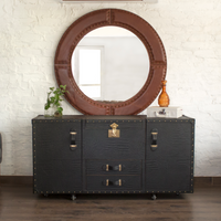 Manhattan Potable Bar Console- Black