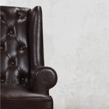 Load image into Gallery viewer, Directors Wing Chair in Espresso Brown
