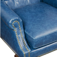 Heritage Wing Chair in Blue