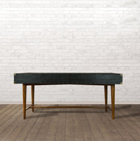 The Edwardian Study Desk in Black Leather