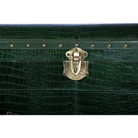 Long Seating and Storage Trunk - Bottle Green