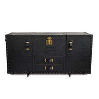Manhattan Potable Bar Console- Black