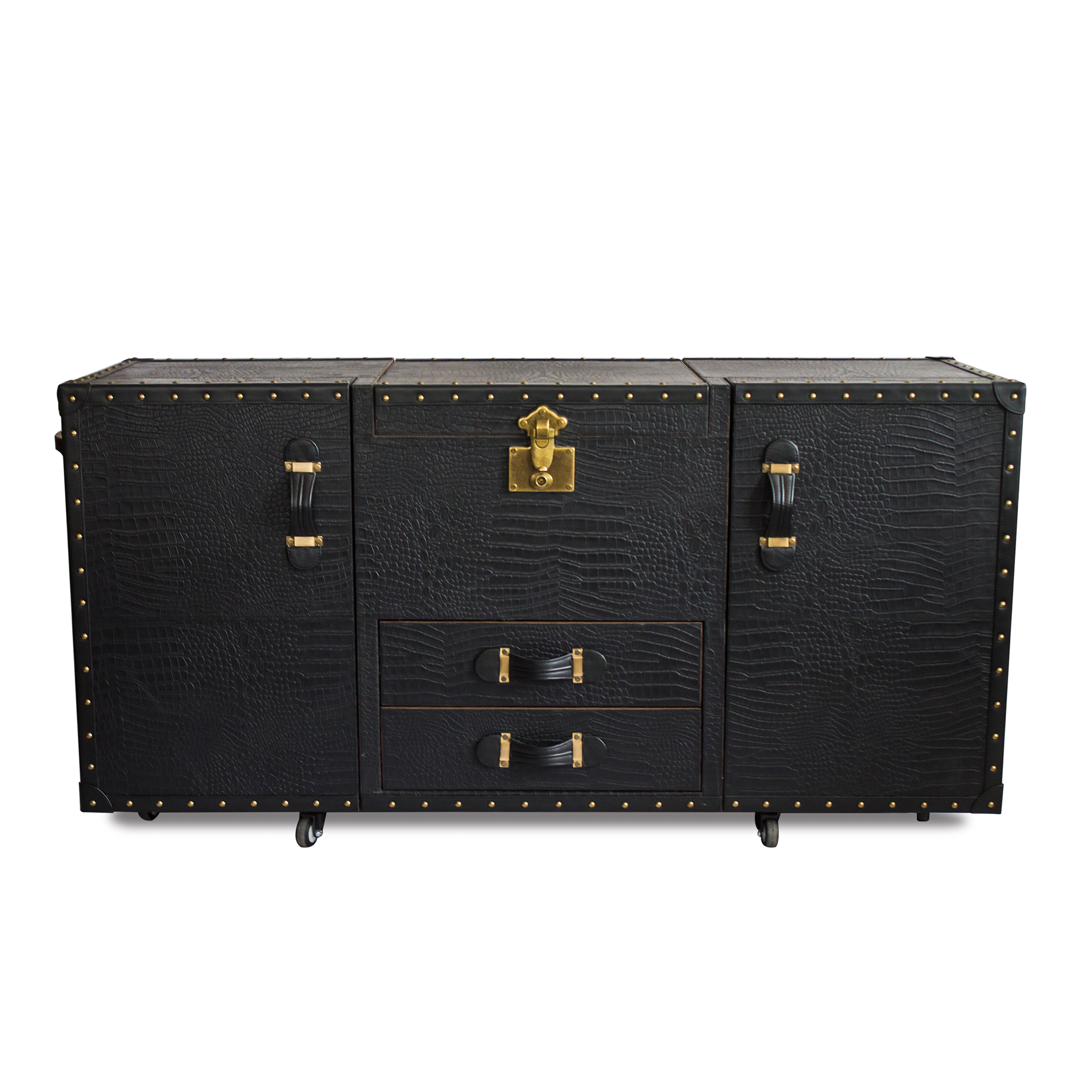 Manhattan Potable Bar Console- Black