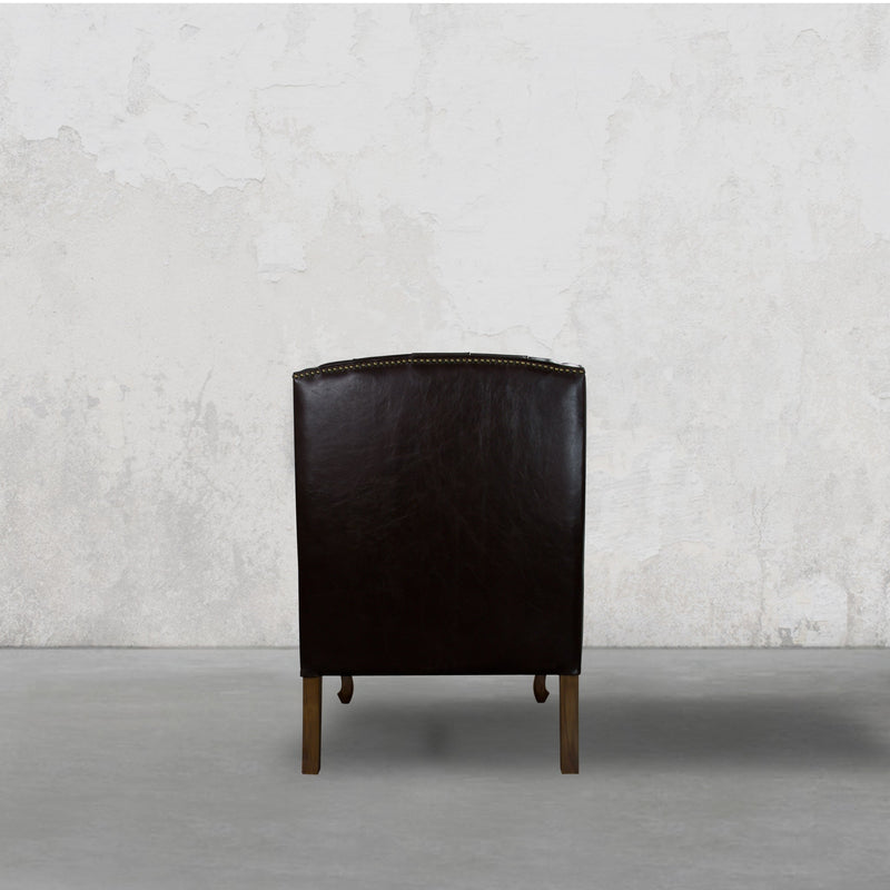 Directors Wing Chair in Espresso Brown
