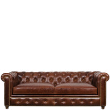 Load image into Gallery viewer, Gentleman’s Club Three Seater Chesterfield Sofa
