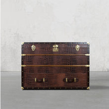 Load image into Gallery viewer, Streamer Trunk Chest of Drawers - Vintage Brown
